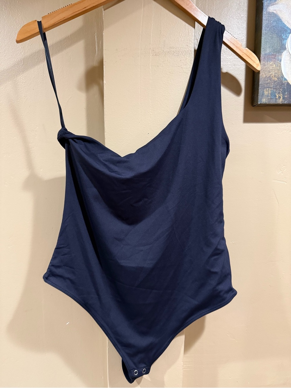 And Now This Black One-Shoulder Bodysuit